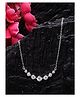 CLARA 925 Sterling Silver Rhodium Plated 7 stone Pendant Necklace With Chain Gift for Women and Girls