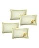 Kuber Industries Pillow Cover  Cotton Pillow Cover  Pillow Cover for Bedroom  Cushion Cover for Living Room  Embroidery Frill with Zip Pillow Cover  20x30 Inch  Set of 4  Cream
