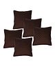 Kuber Industries Cushion Cover  Quilted Cushion Cover  Check Stitch Cushion Cover for Sofa  Cotton Cushion Covers for Home Décor  Set of 5  Cream & Brown
