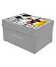 Kuber Industries Non-Woven Mickey Mouse Print Flodable Storage Box/Wardrobe Organizer With Lid For Home Decor - Grey