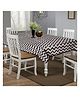 Kuber Industries Cotton Zig Zag Print 6 Seater Dining Table Cover/Table Cloth For Home & Dining Table (Brown) 54KM4374