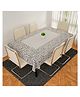 Kuber Industries Dining Table Cover  Big Leaf Design Dining Table Cover  Silky Net Dining Table Cover  Table Cover for Home Décor  60x90  Cream & Brown