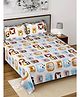 Kuber Industries Double BedsheetGlace Cotton Animal Print Bedsheet With 2 Pillow Covers for Living RoomBedroom90x100 Inch (Multicolor)
