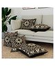 Kuber Industries Cushion Cover  Sofa Cushion Covers  Embossed Square Cushion Covers  Velvet Cushion Covers  Couch Cushion Covers  Set of 5  16 Inch  Brown
