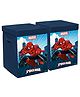 Marvel By Kuber Spiderman Print Foldable Laundry Basket Clothes Storage Basket With Handle & Lid 60L Pack of 2 - Blue