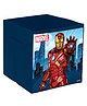 Kuber Industries Marvel Ironman Print Durable & Collapsible Square Storage BoxClothes Organizer With Handle,.(Navy Blue)