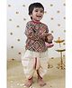 Tiber Taber Full Sleeves Patola Printed Kurta Dhoti Set - Green