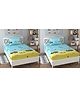 RRC Super Soft Brushed Microfiber Cotton Cartoon Printed Single Bedsheet With 1 Pillow Cover Yellow