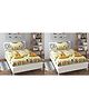 RRC Super Soft Brushed Microfiber Cotton Cartoon Printed Single Bedsheet With 1 Pillow Cover Yellow