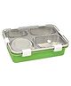 AKN TOYS 4 Grid Insulated Stainless Steel Lunch Box With Separate Bowl With Lid - ( Color may vary)