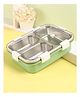 AKN TOYS 3 Grid Insulated Stainless Steel Lunch Box - ( Color may vary)