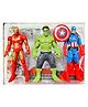 Akn Toys Avengers Fourth Edition Age of Ultron Action Figure Medium Set of 3 Multicolour - Height 18 cm