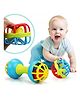 ARCADE TOYS Baby Rattles Teething for New Born Babies and Kids Set of 2 - Multicolour