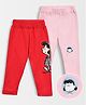 Mi Arcus Peanuts Featuring Pack Of 2  Lucy Pelt Printed Pajamas - Red & Pink