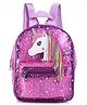 Babyhug Unicorn Fashion Backpack  Free Size - Purple
