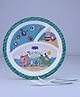 Servewell 3 Partition Round Plate with Spoon and Fork Peppa Pig Theme -  and  (Color and design may vary)