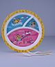 Servewell 3 Partition Round Plate with Spoon and Fork Minions Theme - Red and Yellow