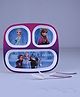 Servewell Frozen Theme 3 Section Rectangular Plate with Fork & Spoon - Purple (Color and design may vary)