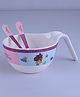 Servewell Princess Theme Maggie Bowl With Handle And Spoon Fork - Multicolour (Color and design may vary)