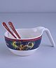 Servewell Maggie Bowl with Spoon and Fork  Spider Man Theme - Multicolour (Color and design may vary)