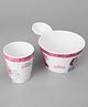 Servewell Fries Dip Bowl and Glass Set Disney Princess Theme - White