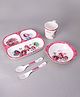 Servewell Princess Theme 3 Section Plate with Fork & Spoon Mug & Bowl- Multicolor (Color and design may vary)