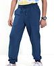 Ollington St. 100% Cotton Knit Full Length Lounge Pant Solid Color - Blue