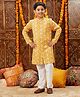 Stylo Bug Full Sleeves Seamless Batik Design Printed Kurta With Pyjama Set - Yellow