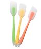 Evafly Silicone Spatula Set with Basting Brush Non-Stick & Heat Resistant Food Grade Safe Assorted Colour - Pack of 3
