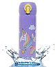 Fingo Brain Stainless Steel Cartoon Cute Unicorn Water Bottle for Kids Hot and Cold Water Bottle Purple- 500ml
