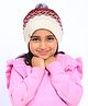 BHARATASYA Woven Designed Winter Wear Bobble Cap - Brown
