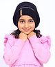 BHARATASYA Rib Pattern Woollen Beanie Cap - Black