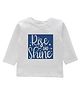 Kadam Baby Full Sleeves  Rise And Shine Text Printed Tee - White