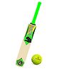 Cloverbyte 3 No. Size Pvc Plastic Bat and Tennis Ball - White