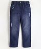 Cherry Crumble By Nitt Hyman Stylish Unisex Solid Denim Stretchable Jeans -  Navy Blue