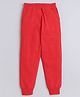 Aww Hunnie Cotton Terry Solid Unisex Autumn & Winter Wear Pant - Red