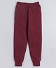 Aww Hunnie Cotton Terry Solid Unisex Autumn & Winter Wear Pant - Maroon