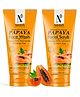 NutriGlow NATURAL'S Papaya Face Wash (100gm) & Papaya Facial Scrub (100gm) for Pigment Free Skin (2 Items in the set)