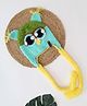Woonie Crochet Bird Eyes Detailed  Cap -  Green-  Diameter30.5 Cms