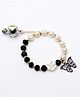 Daizy Butterfly  & Pearl Detailed Bracelet - Black