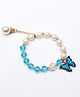 Daizy Butterfly & Pearl Detailed Bracelet - Sky Blue