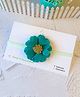 Little Tresses Scalloped Flower Embellished Headband - Teal Green