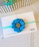 Little Tresses Scalloped Flower Embellished Headband - Light Blue