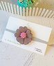 Little Tresses Scalloped Flower Embellished Headband - Grey & Pink