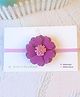 Little Tresses Scalloped Flower Embellished Headband - Purple