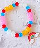 Little Tresses Rainbow Detailed Beads Embellished Bracelet - Red & Yellow