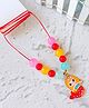 Little Tresses Pearls & Mermaid Pendant Embellished Necklace - Yellow & Red