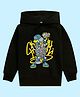 NUSYL Full Sleeves Skateboard & Typography Printed Unisex Hooded Sweatshirt - Black