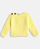 MayRa Knits Full Sleeves Self Designed Woollen Hand Knitted Sweater - Yellow