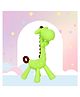 BOXOT IMPEX Giraffe Shape Food Grade/BPA Free Silicone Teething Baby Teether(Color may vary)
